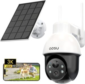 AOSU 3K Solar Security Camera best security camera for 2025 Home