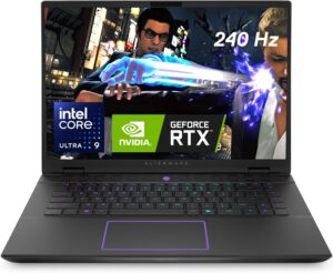 Alienware m16 R2 Gaming Laptop 16" QHD+ (2560 x 1600) 240Hz Display, Intel Core Ultra 9 Processor 185H, NVIDIA GeForce RTX 4070 Graphics, 32GB RAM, 1TB SSD, Windows 11 Home, English Backlit Keyboard best gaming laptop for fortnite in UK