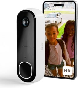 Arlo HD Doorbell Camera Wireless, Outdoor WiFi Video Doorbell best security camera for 2025