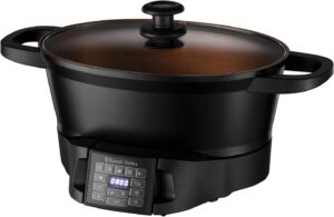 Russell Hobbs Good-to-Go 6.5L Electric Multicooker - 8 Digital functions Sear, Slow Cook, Steam, Boil, Keep warm & Roast, Cast aluminium housing, Glass lid, Dishwasher safe parts, 750W, Black, 28270 Visit the Russell Hobbs Store best eelctric multicooker 2025