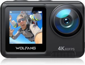 WOLFANG GA420 Dual Screen Action Camera Best Action Camera 2025 In UK: 4K, 360° & Budget Picks