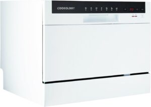 Cookology CTTD6WH countertop dishwasher touch control panel rapid 30 minute programme UK